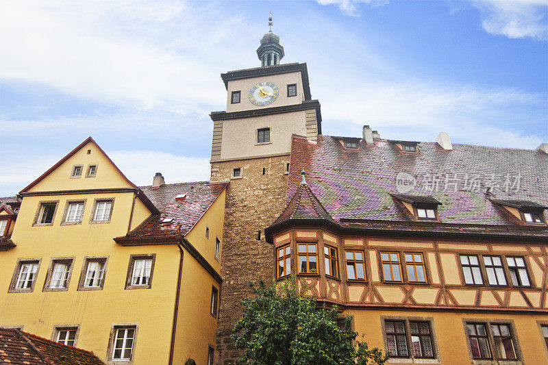 德国巴伐利亚州Rothenburg ob der Tauber的建筑外观